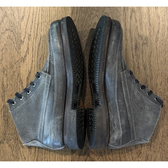 Frye Field Lace Up Oiled Leather Chukka Boots Men’s Sz 10 Ash Gray Moc Toe Lined main image 4